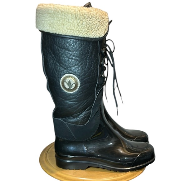 Santana Canada Shoes - Santana Claudina Rain Boots faux shearling lining PVC waterproof base size 10
